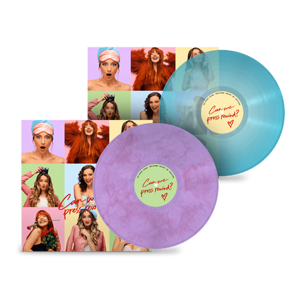 Can We Press Rewind - Transparent Blue + 'Purple Marble' LP + Signed A6 Love Letter